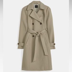 NWOT RW&Co double breasted tench coat tan beige cream neutral classic chic belt